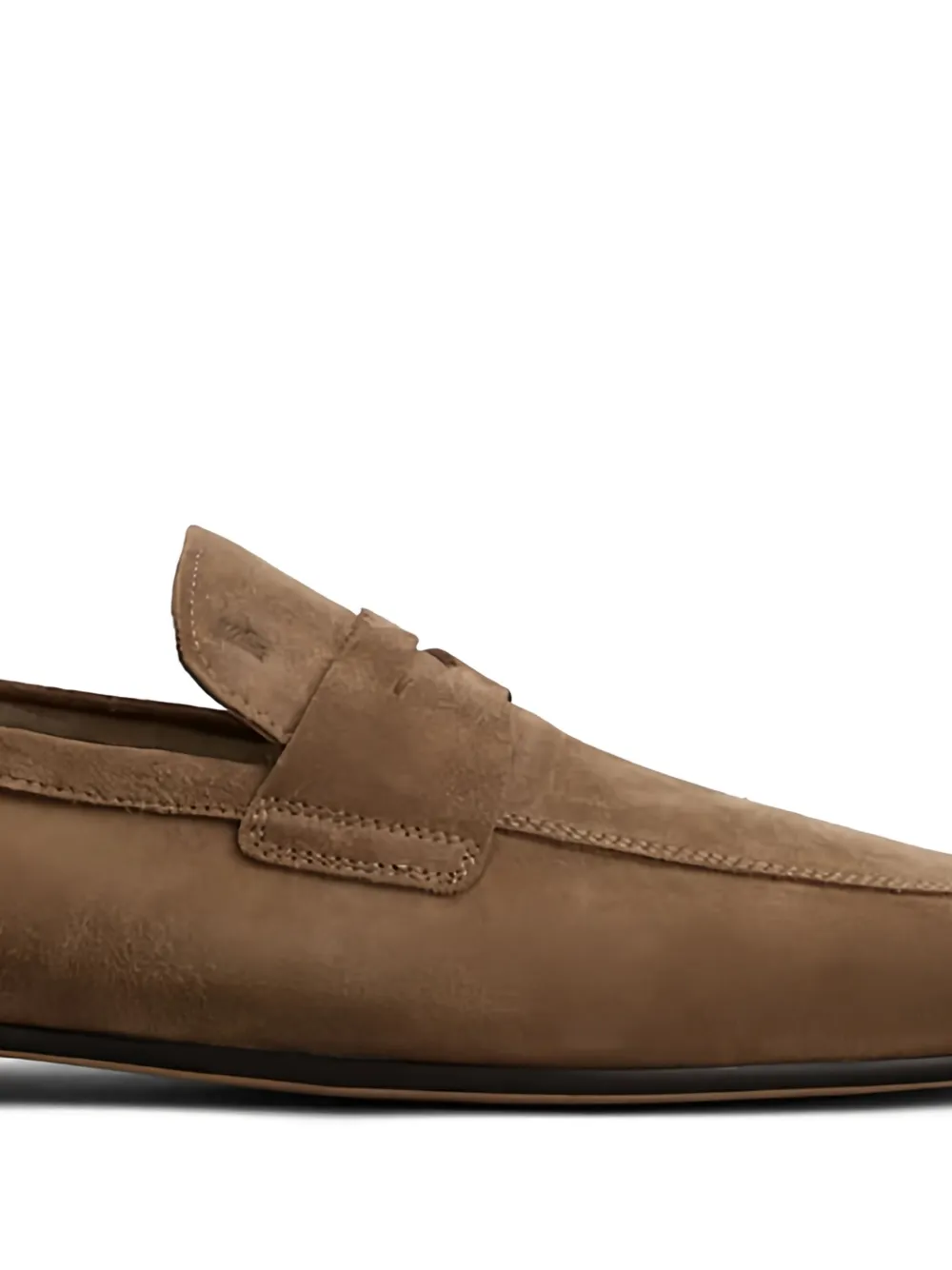 Tod's Suède loafers met penny-bandje Bruin