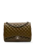 CHANEL Pre-Owned 2011 Maxi Classic Patent Double Flap shoulder bag - Brown