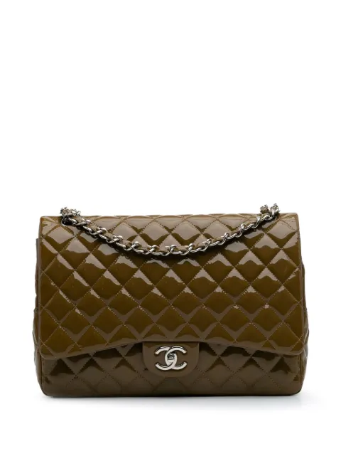 CHANEL Pre-Owned 2011 Maxi Classic Patent Double Flap shoulder bag