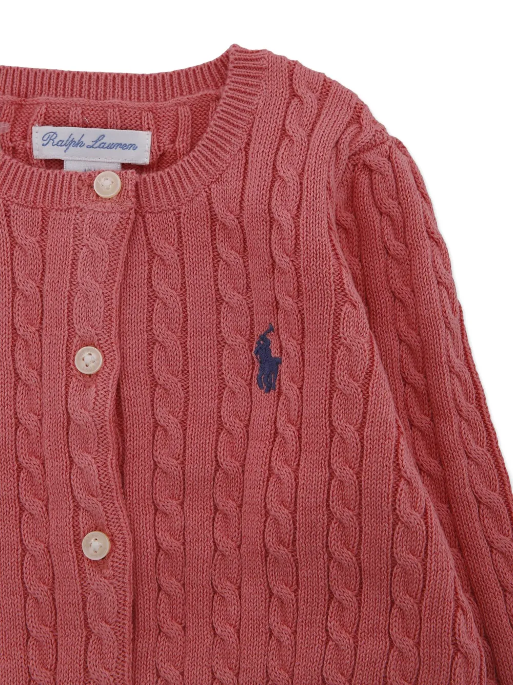 POLO RALPH LAUREN KIDS Kabelgebreid vest Roze