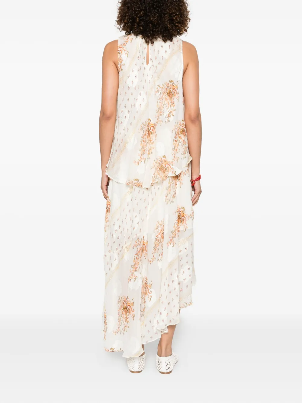 Ulla Johnson floral-print layered dress Beige
