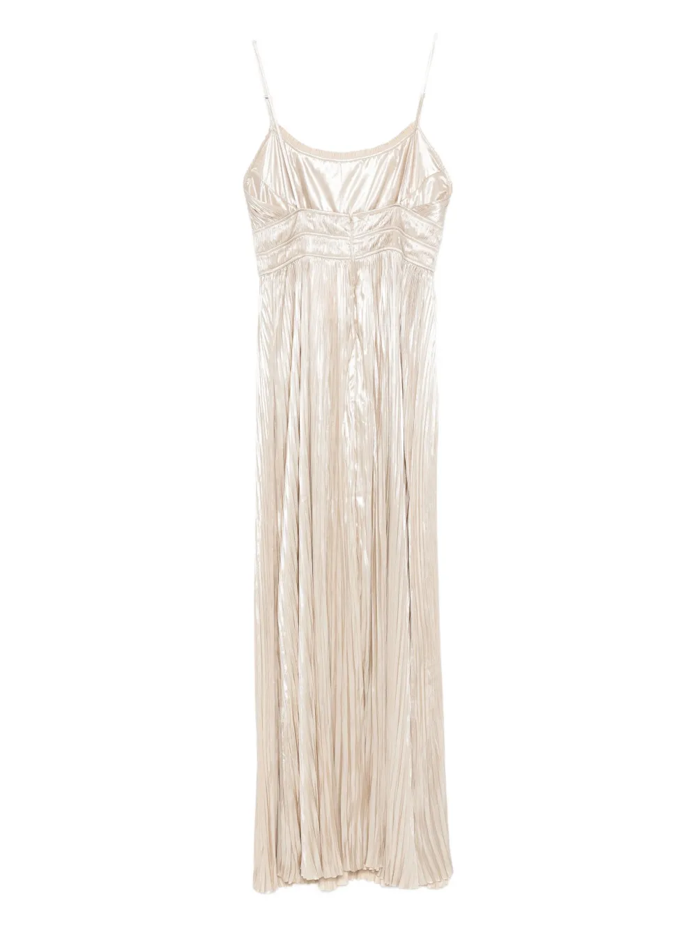 Ulla Johnson pleated spaghetti-strap dress Beige