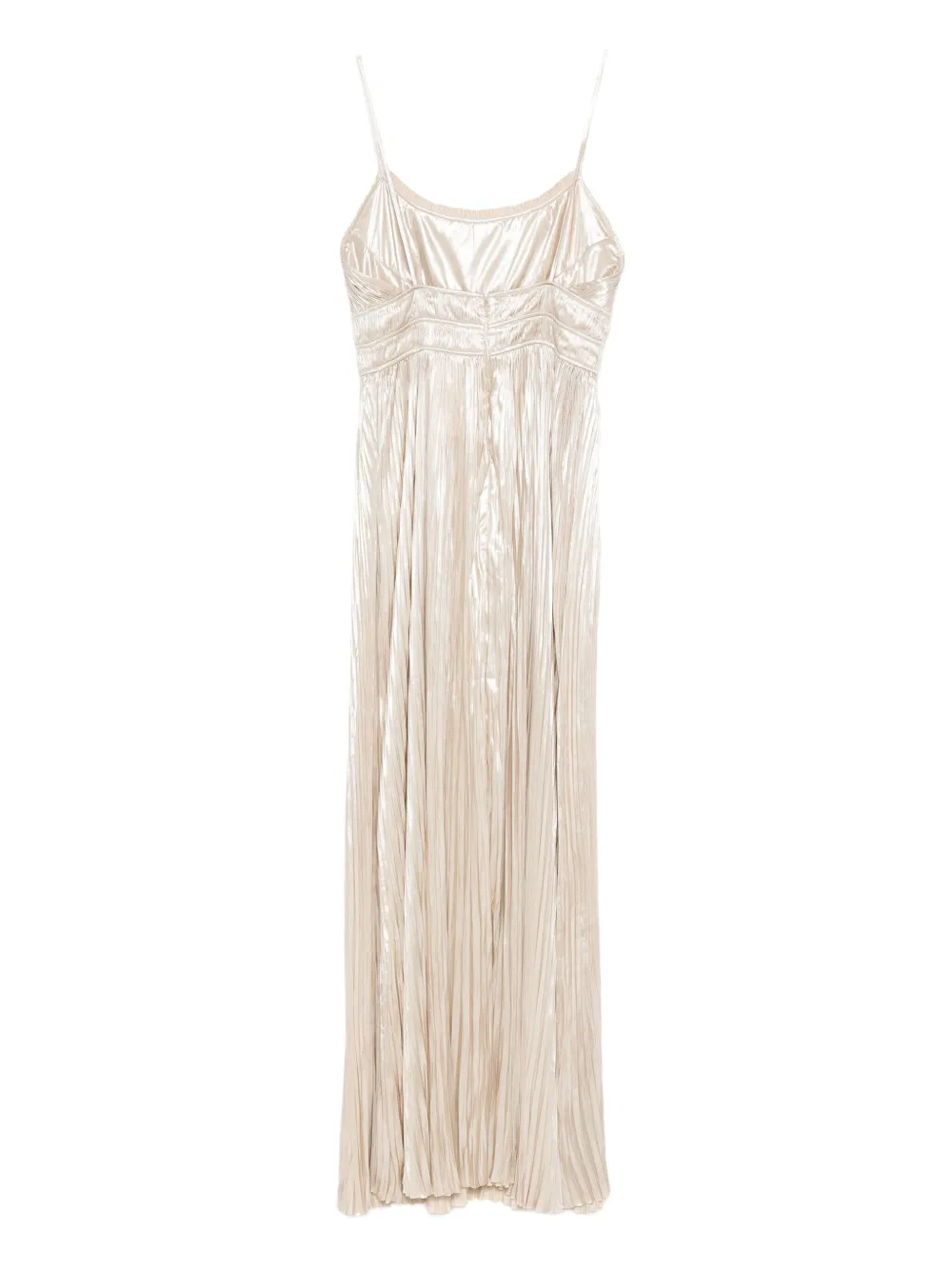 Ulla Johnson Geplooide jurk met spaghettibandjes - Beige
