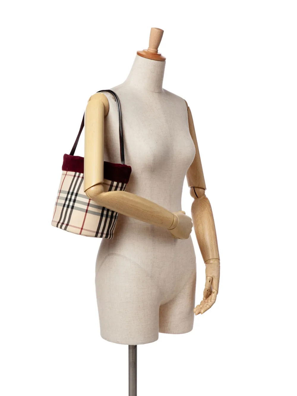 Burberry Pre-Owned 2000-2017 Velvet Trimmed House Check Canvas bucket bag | Pre-Owned | Image 2