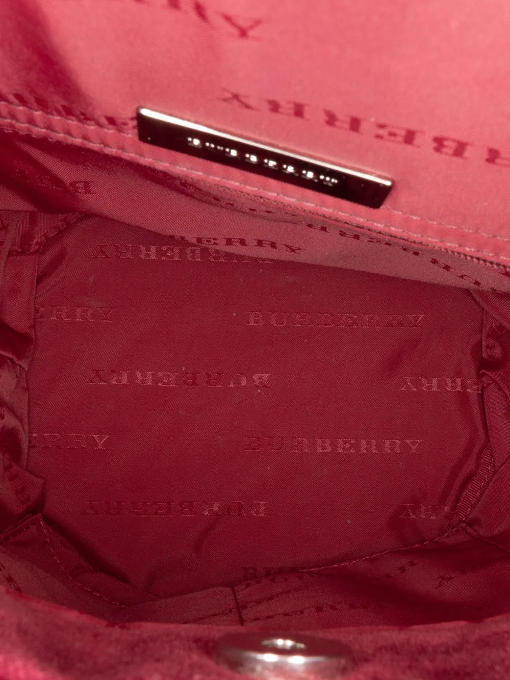 Pre-owned Burberry 2000-2017 Velvet Trimmed House Check Canvas Bucket Bag In Brown