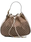 Gucci Pre-Owned 2016-2024 GG Canvas Interlocking Icon Drawstring Hobo shoulder bag - Brown