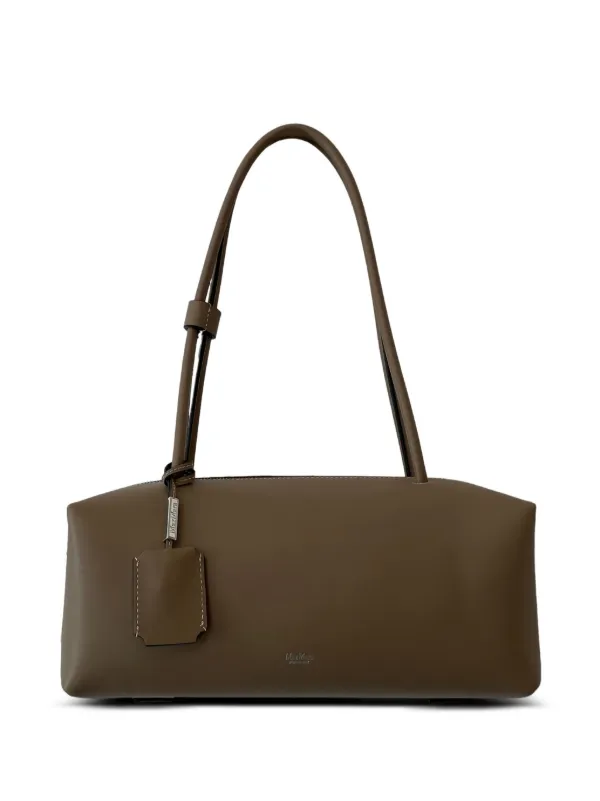 Max Mara レザーショルダーバッグ | ブラウン | FARFETCH JP