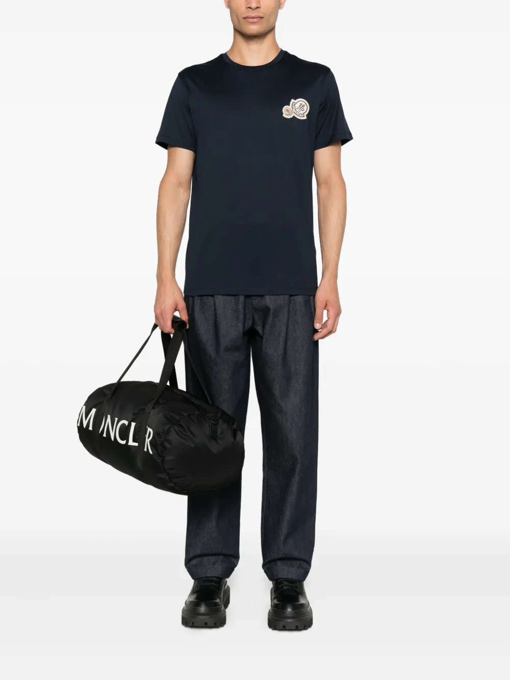 Moncler T-shirt met logopatch Blauw