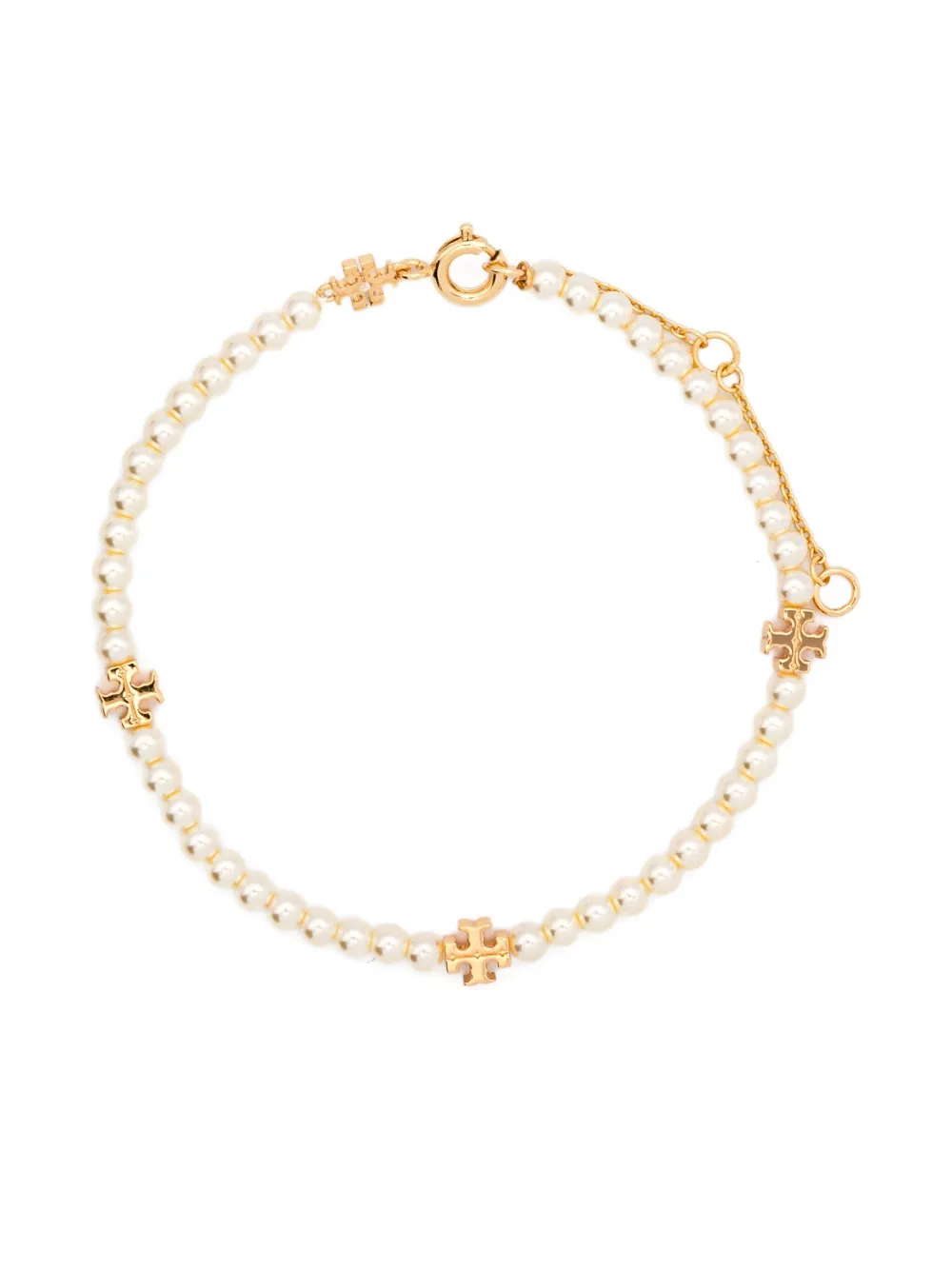 Tory Burch Kira Logo-detail Bracelet In Gold