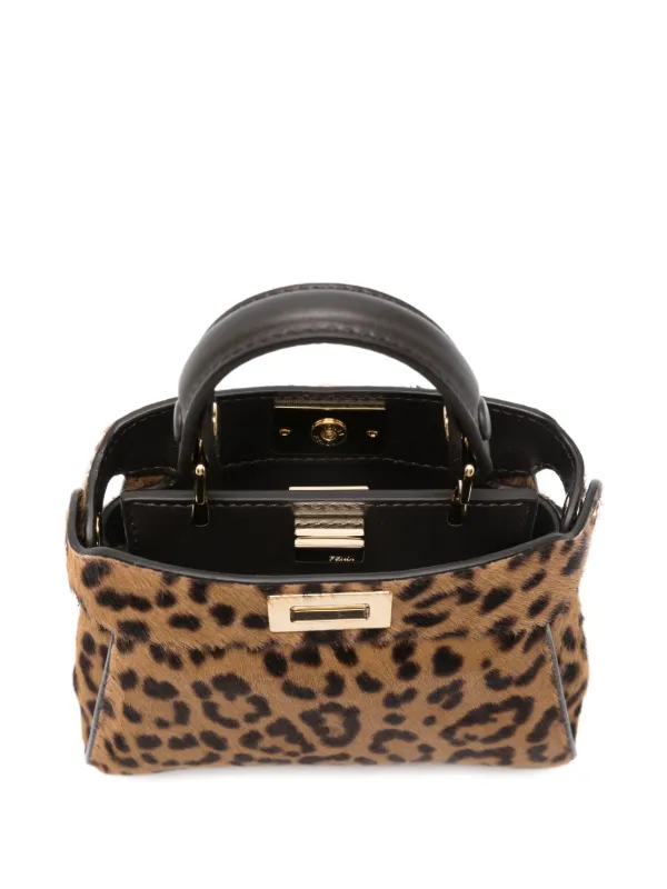FENDI Peekaboo ミニバッグ ナノ | ブラウン | FARFETCH JP
