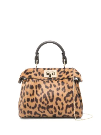 FENDI Peekaboo ミニバッグ ナノ | ブラウン | FARFETCH JP