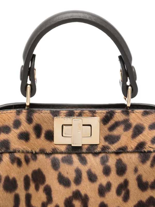 FENDI Peekaboo ミニバッグ ナノ | ブラウン | FARFETCH JP