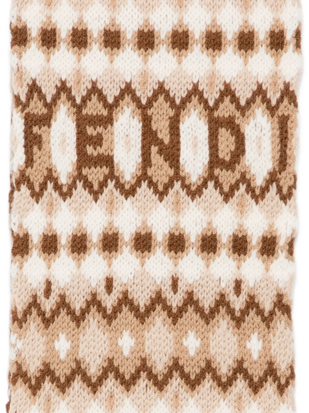 FENDI nordic scarf - Bruin