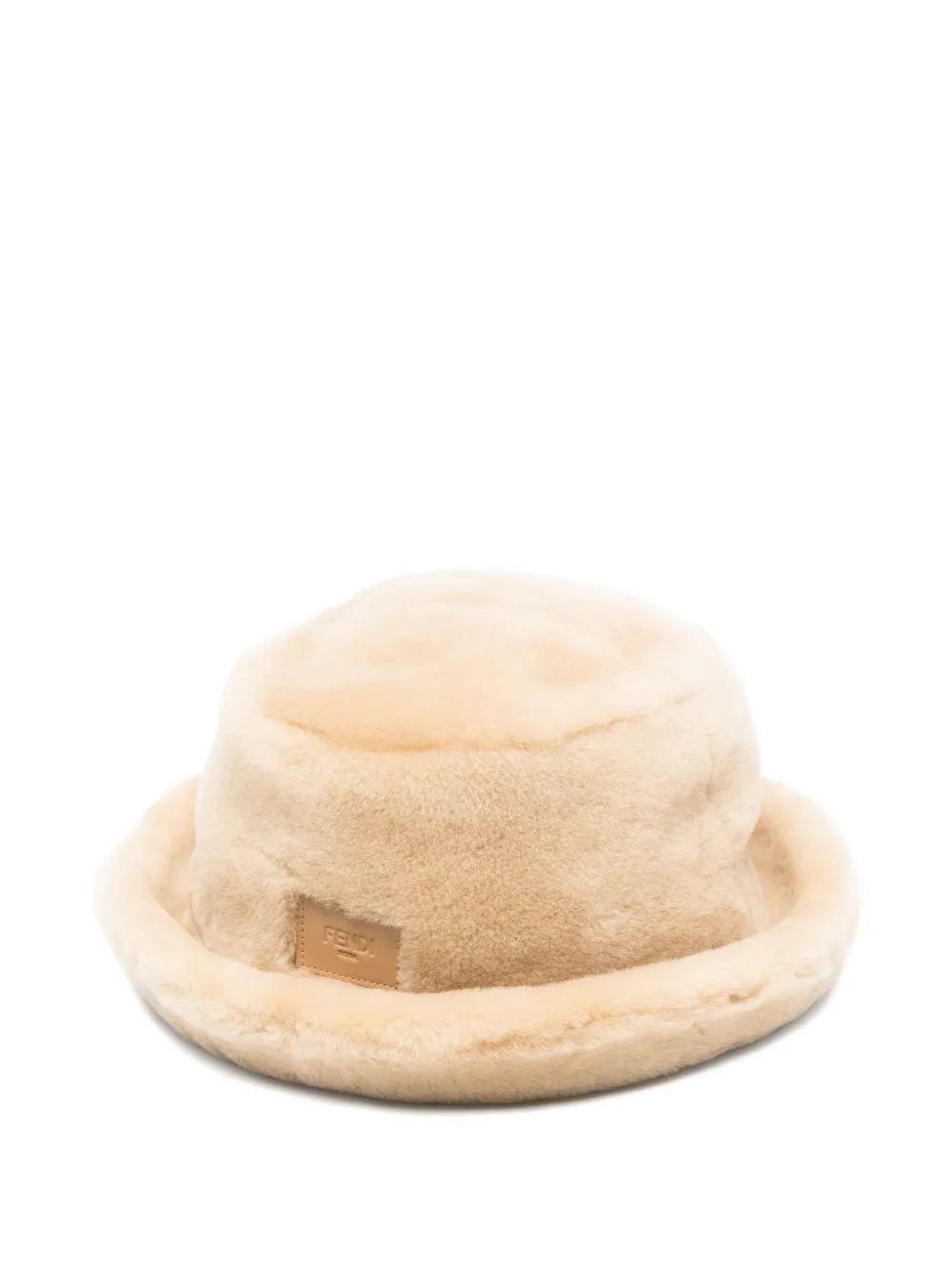 FENDI montone bucket hat - Toni neutri