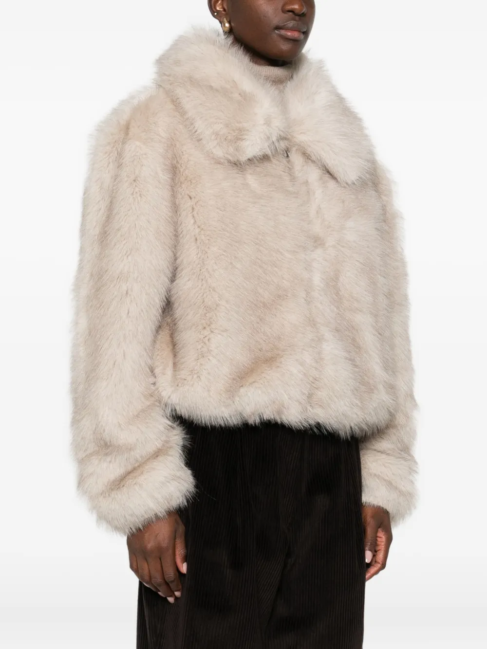 The Frankie Shop Hope Mantel Aus Faux Fur In Neutral