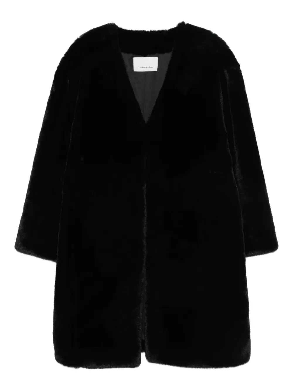 The Frankie Shop Matera Faux Fur Coat In Black