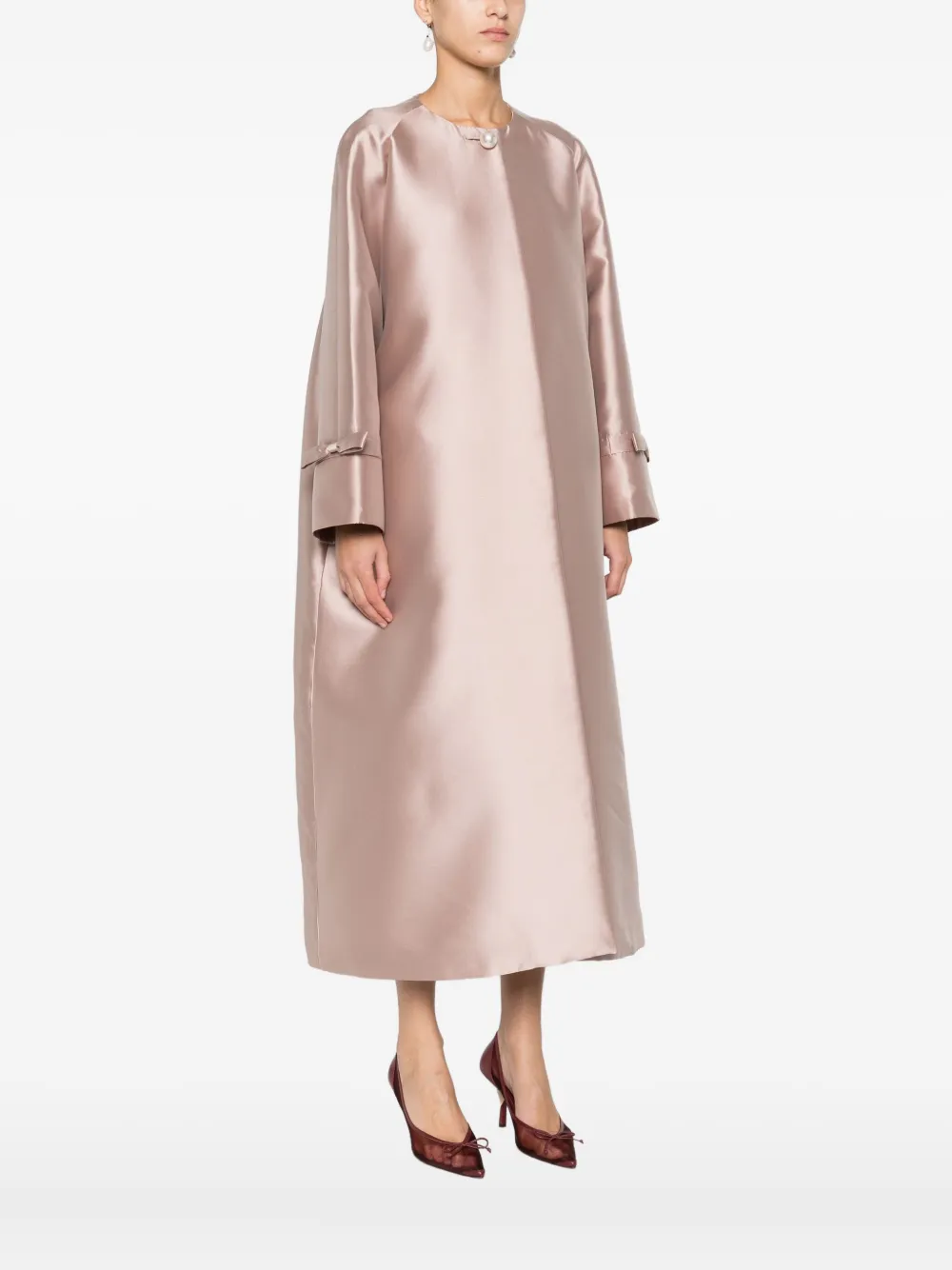 Bernadette David Midi Coat In Pink