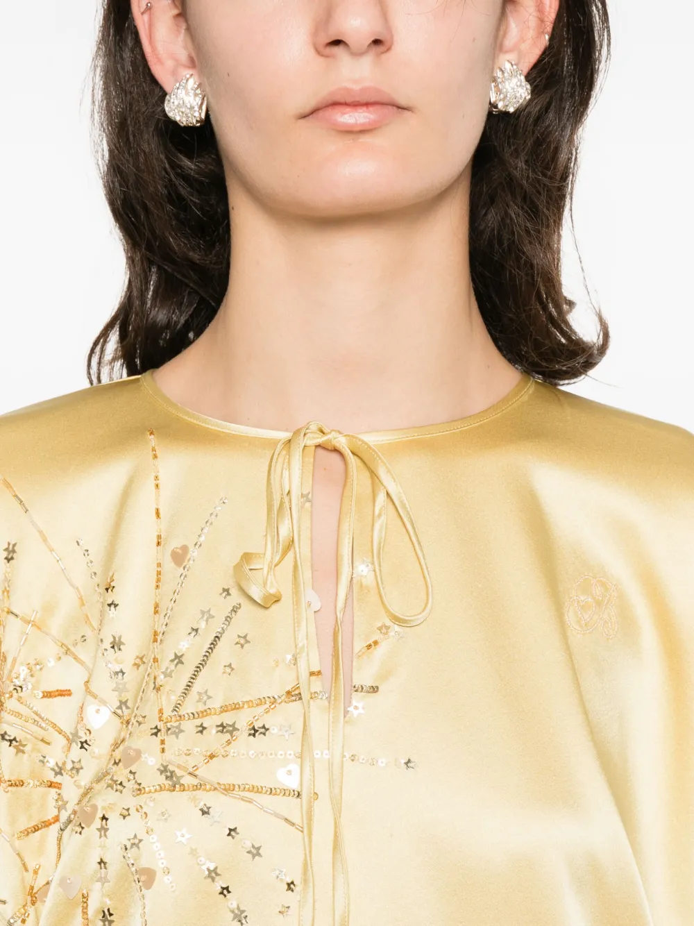 Naomi Sequin-Embellishment Blouse