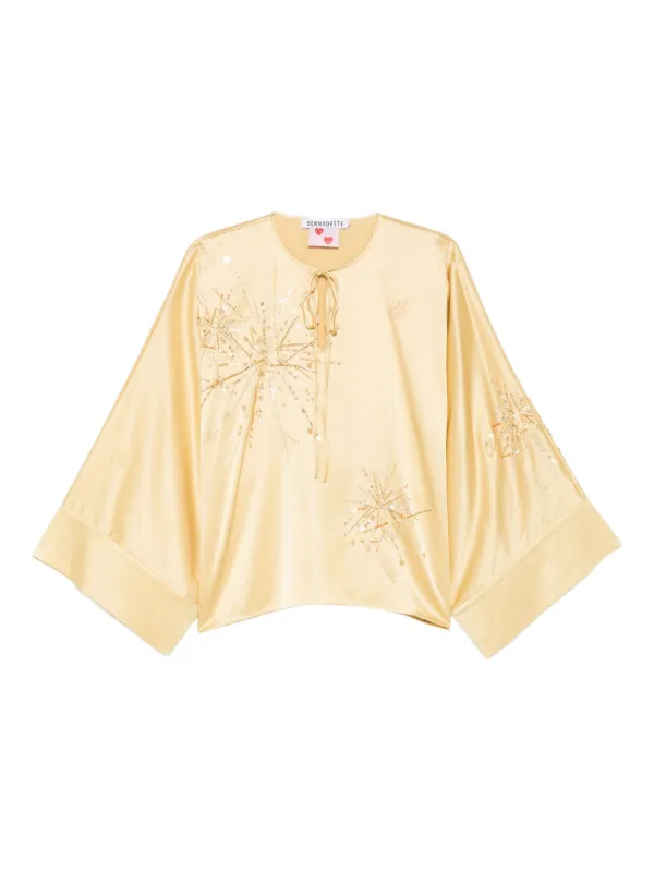 Bernadette Naomi Sequin-embellishment Blouse in Yellow