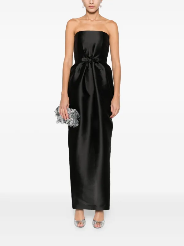 bernadette dress black Bernadette Wavy Sexy Mesh Long Dress  Black
