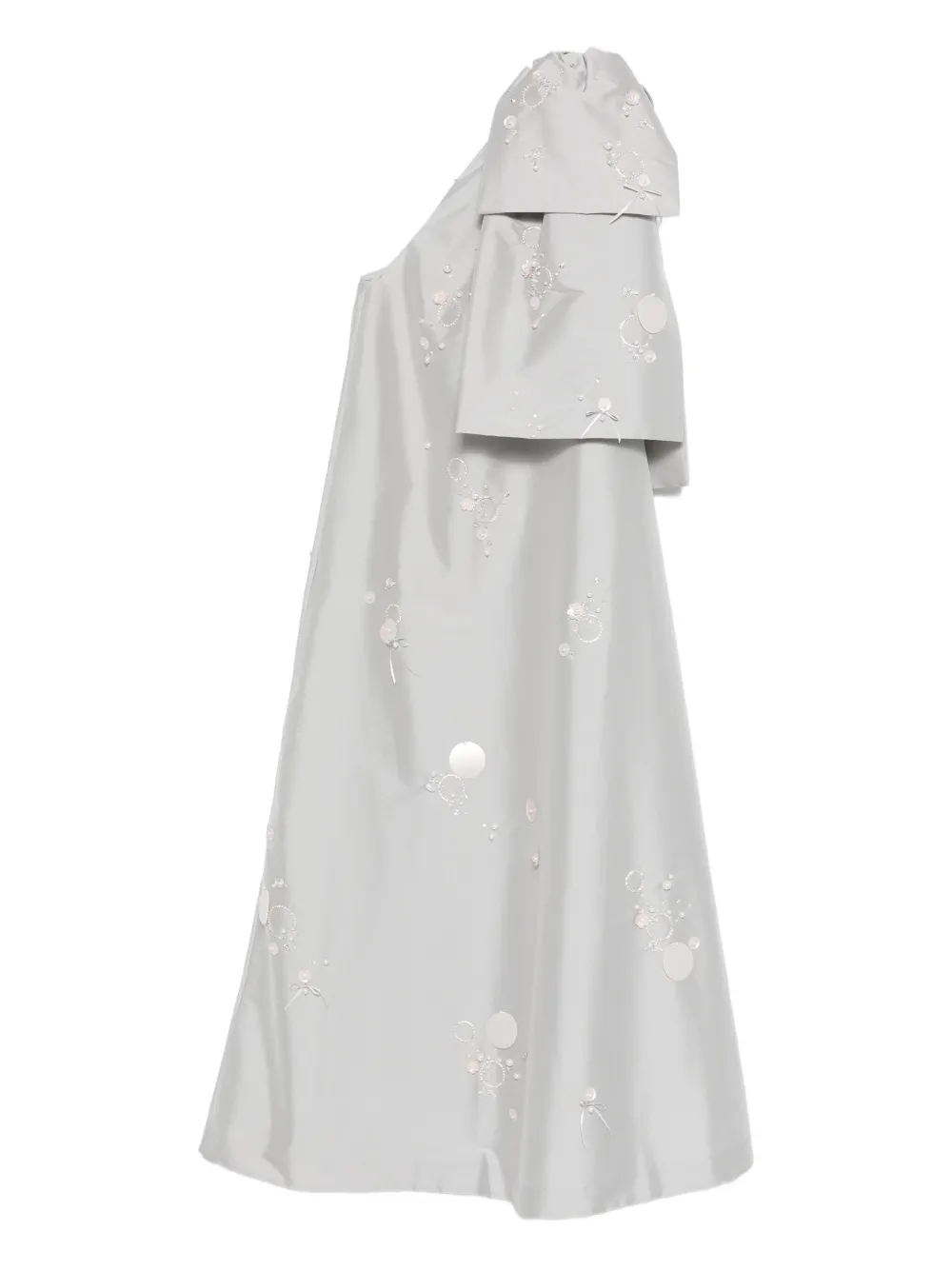 Bernadette Winnie Embroidery Maxi Dress In Gray