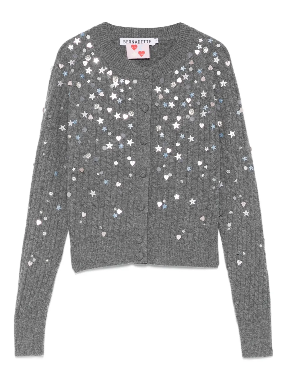Bernadette cable-knit cardigan | Grey | Image 1