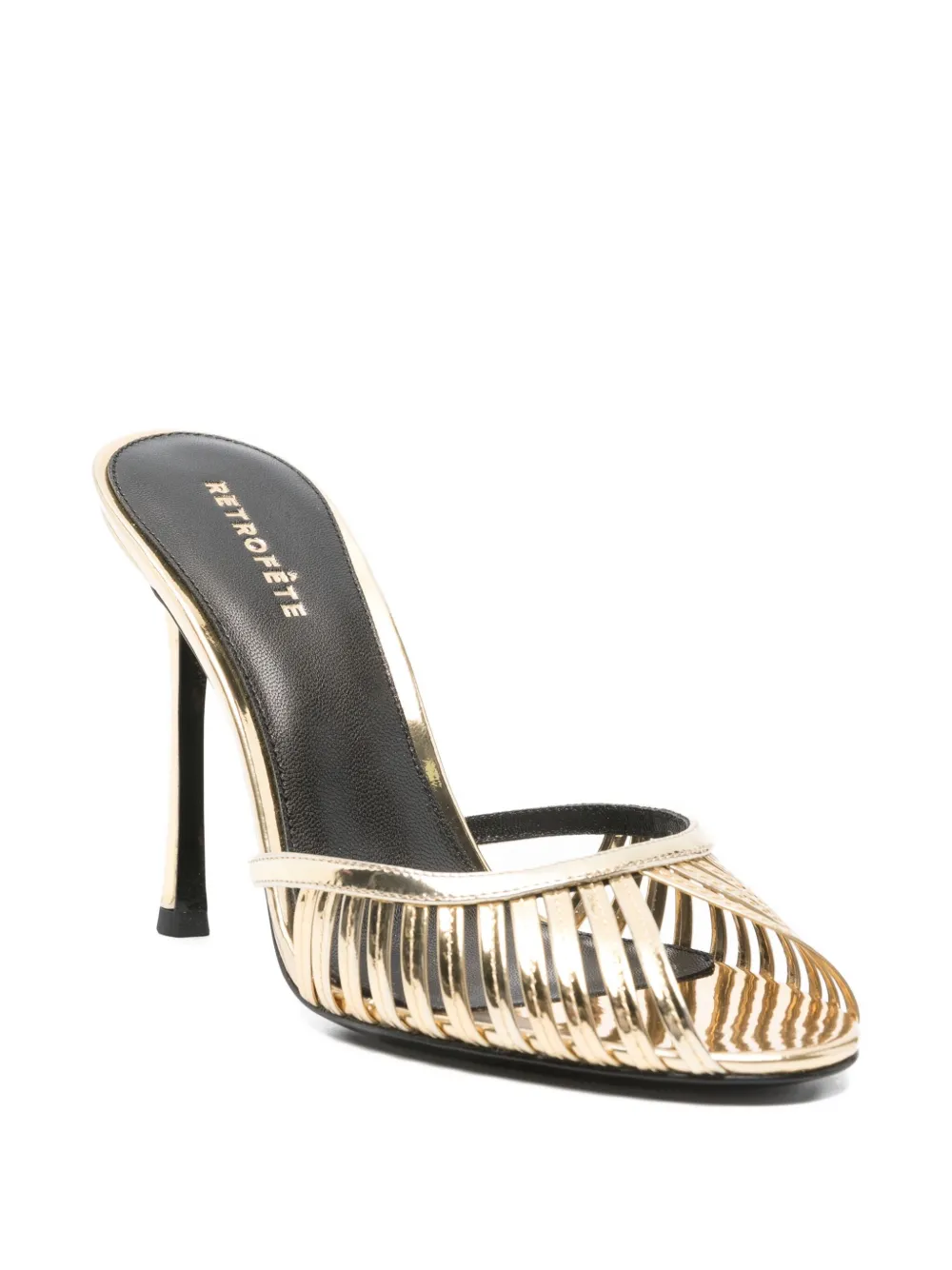 Retroféte 105mm Allistair Metallic-effect Mules In Blue