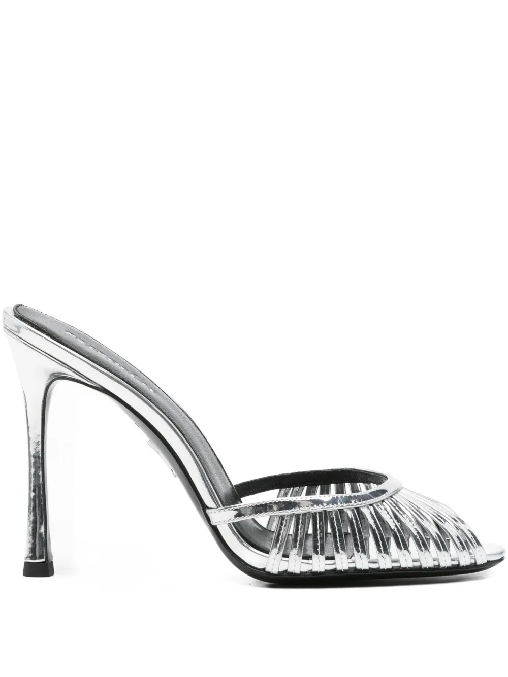 Retrofete Mule Allistair com salto 105mm | Prateado | Image 1