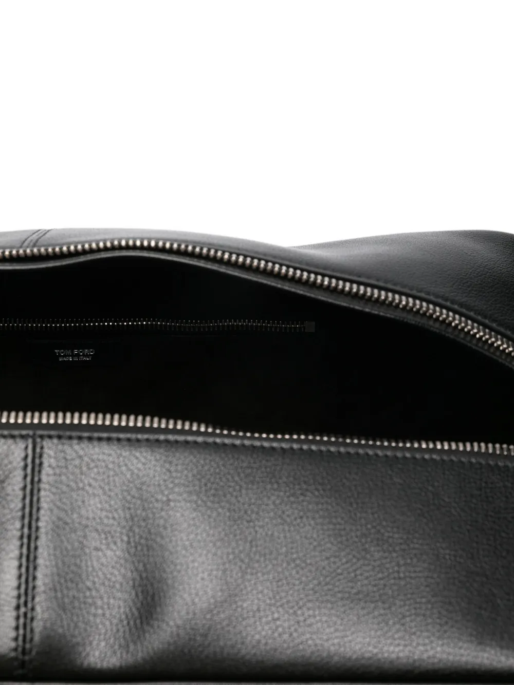 TOM FORD Leren reistas met slot Zwart