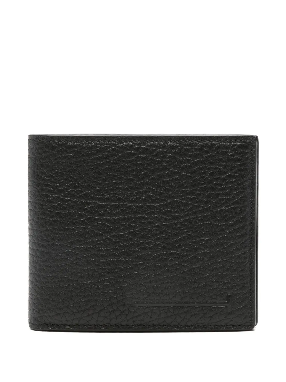 Tom Ford Printed Deer Leather Elongated T Line Classic Bifold Wallet Accessories In Black