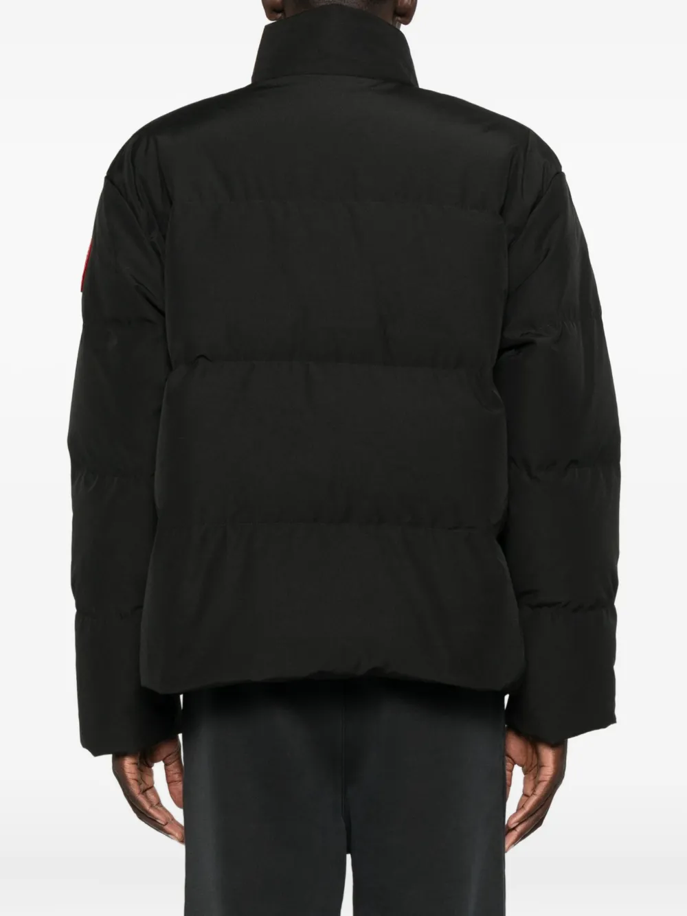 Canada Goose Bayview Logo Patch Down Jacket In Black