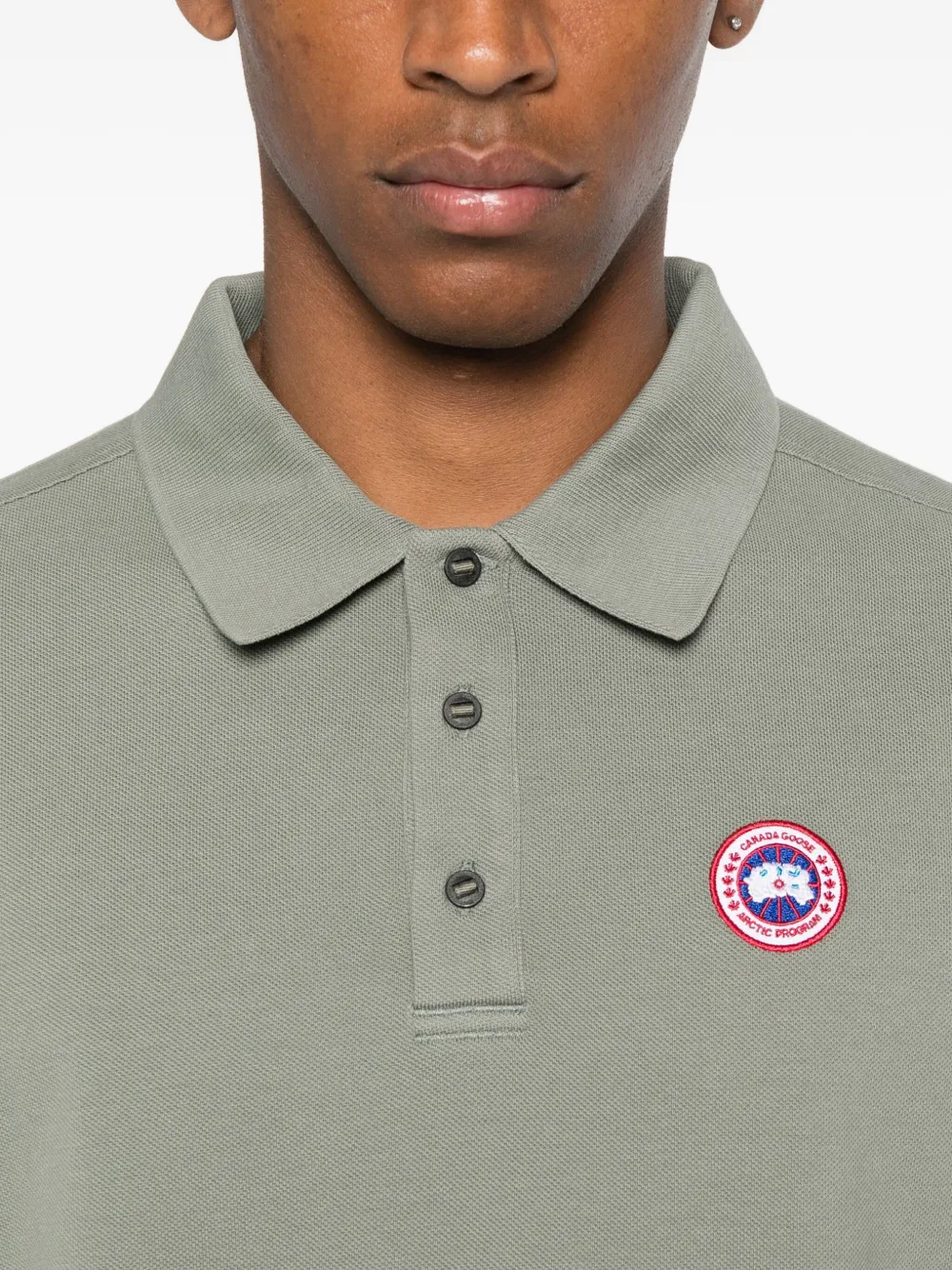 Canada Goose Beckley logo-patch polo shirt Groen