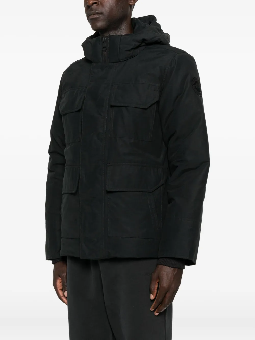 Canada Goose Maitland Hooded Parka Coat In Black
