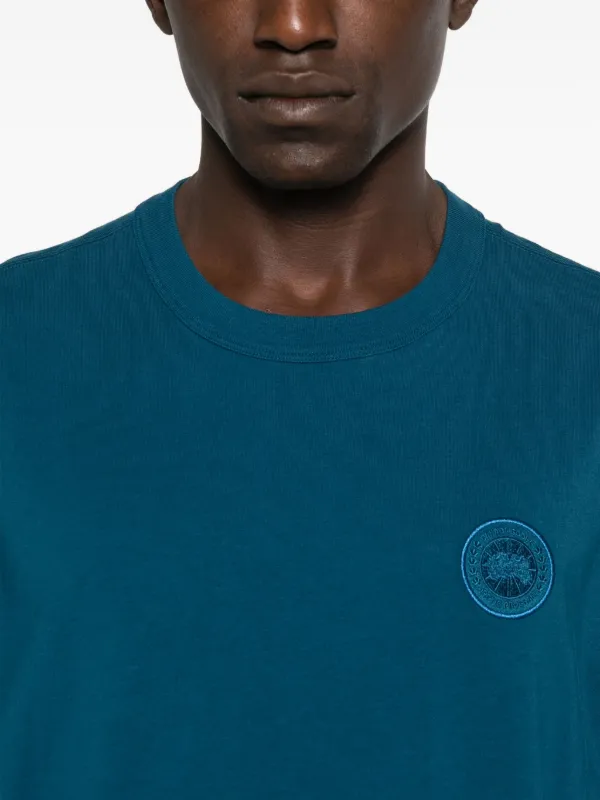 Canada Goose Gladstone disc-embroidered T-shirt | Blue | FARFETCH CA