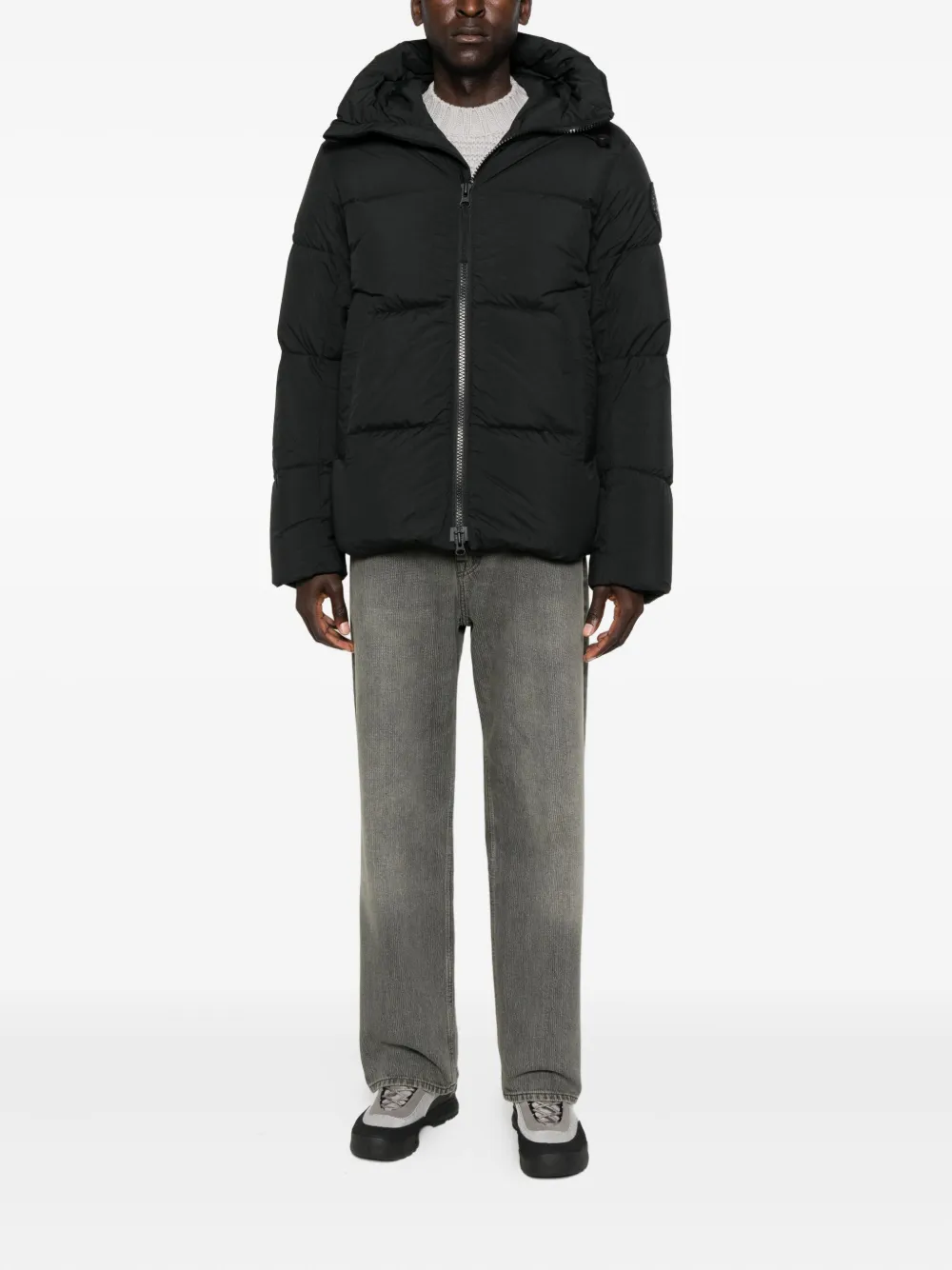 Canada Goose Donsjack met logopatroon - Zwart