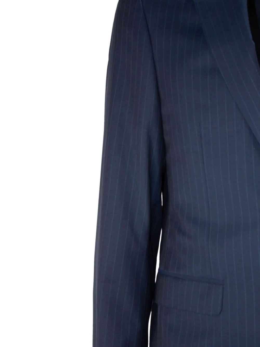 Canali Pak met krijtstreep Blauw
