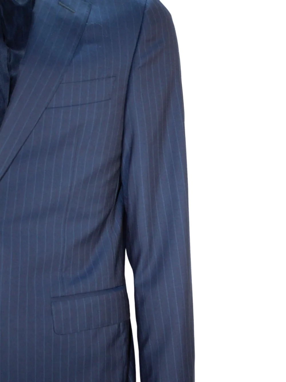 Canali Pak met krijtstreep Blauw