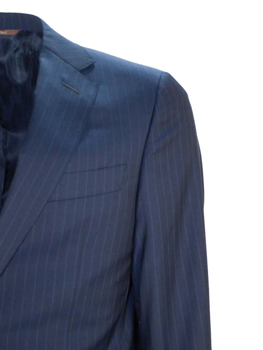 Canali Pak met krijtstreep Blauw