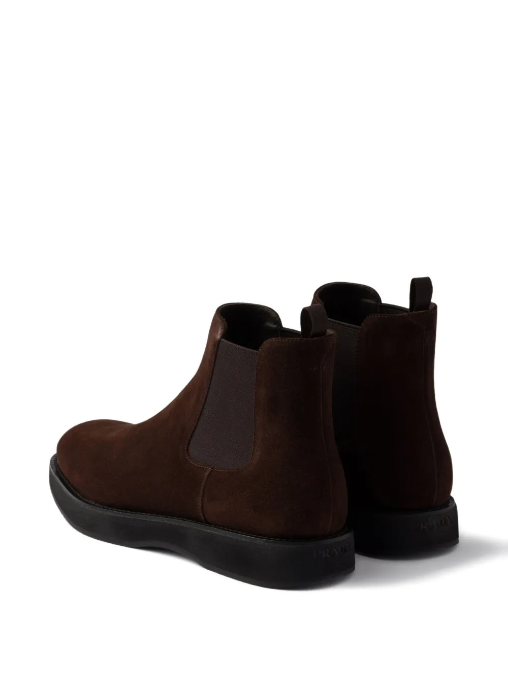Prada elasticated-panel Chelsea boots Brown