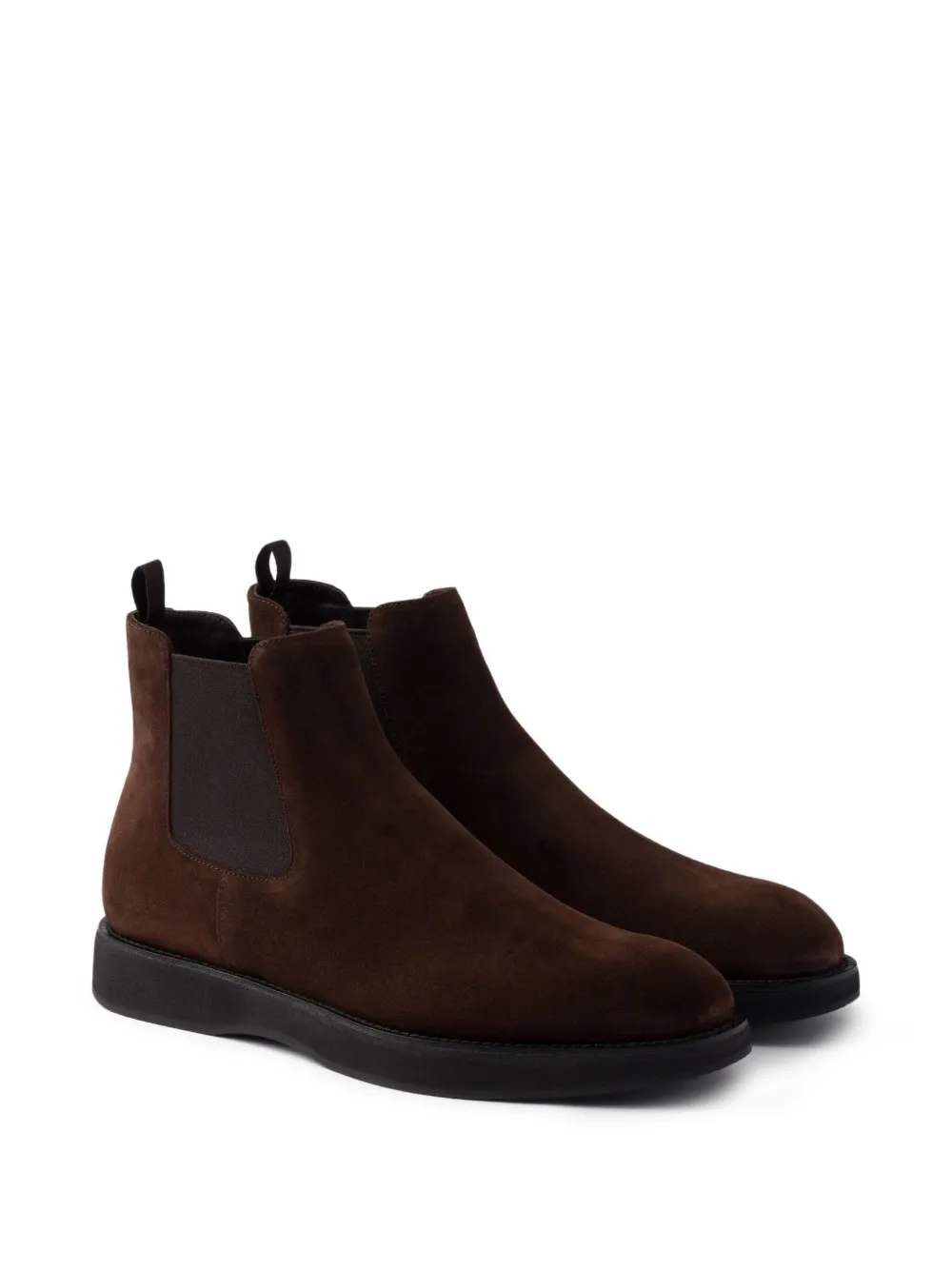 Prada elasticated-panel Chelsea boots Brown