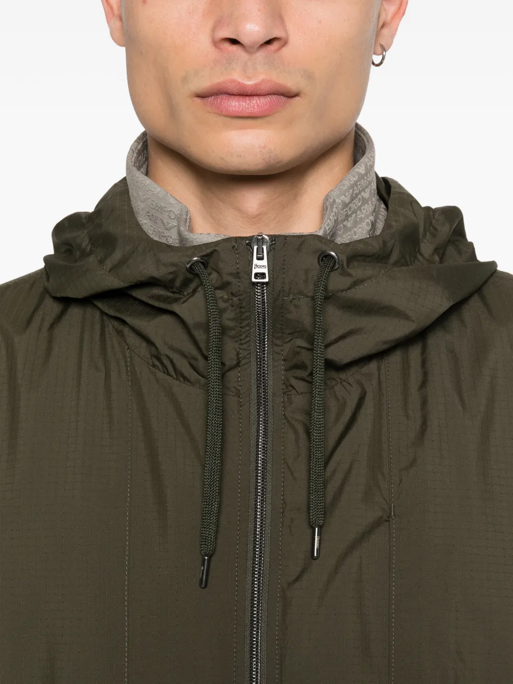 Herno Windjack met capuchon Groen