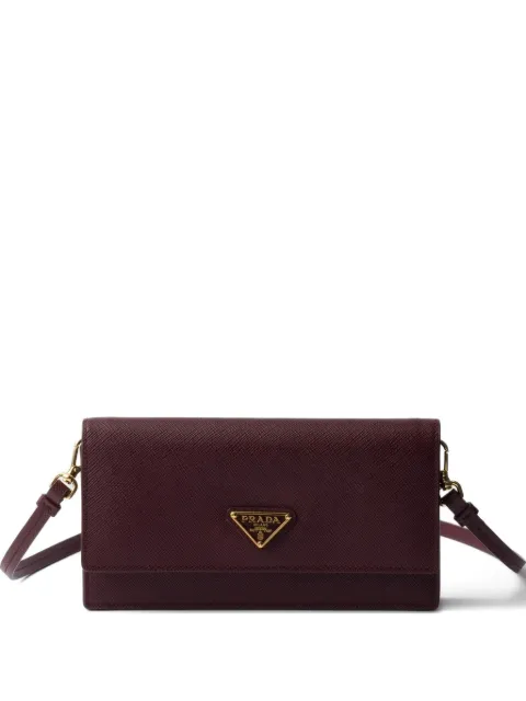 Prada leather flap wallet