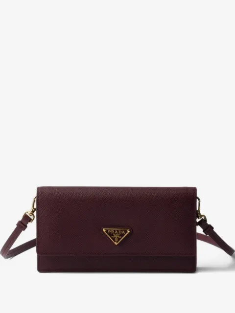 Prada محفظة جلد بقلاب