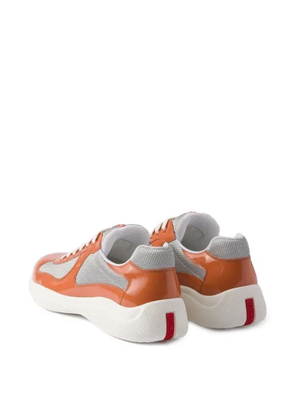 PRADA シルバー/オレンジ フラットシューズ オレンジ系 PRADA(プラダ