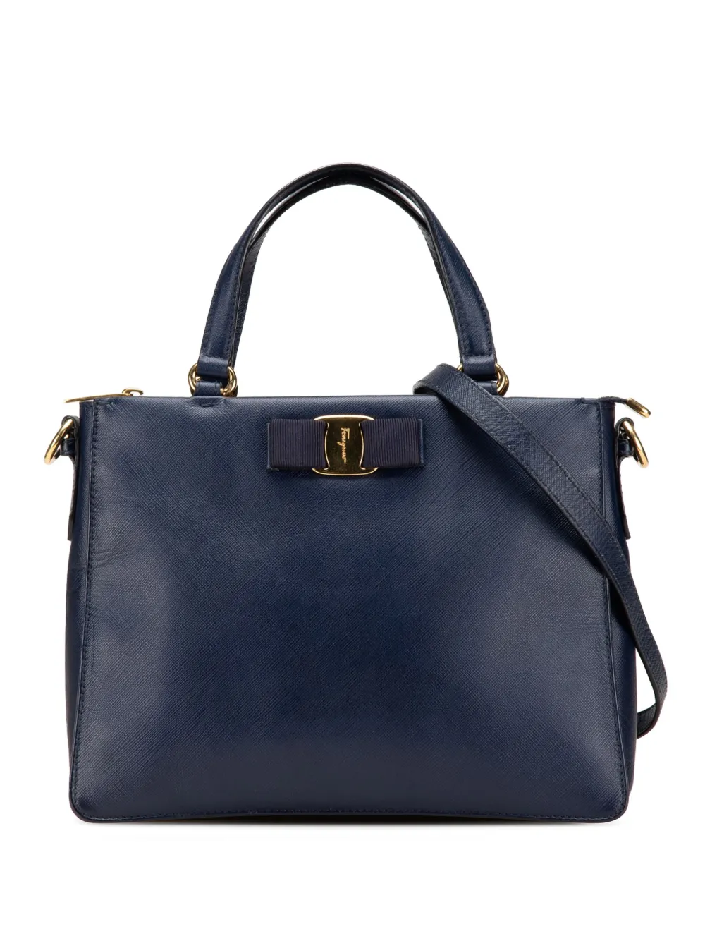 Pre-owned Ferragamo 2021 Leather Tracy Vara Satchel