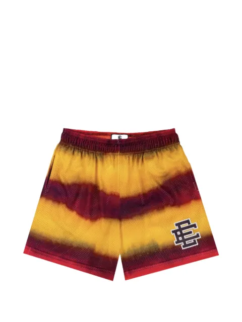 ERIC EMANUEL logo-patch striped shorts