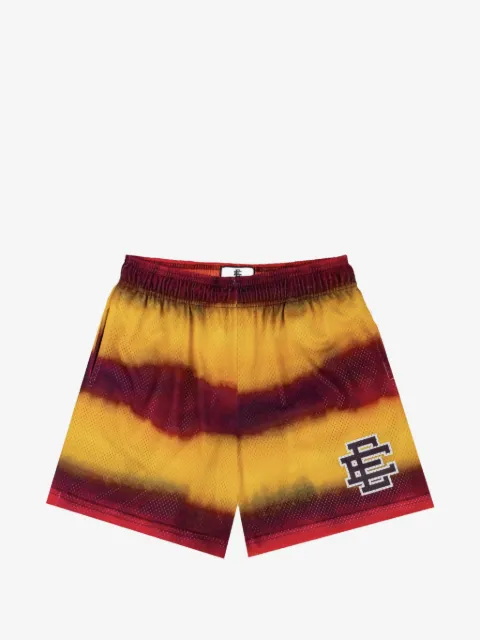 ERIC EMANUEL logo-patch striped shorts