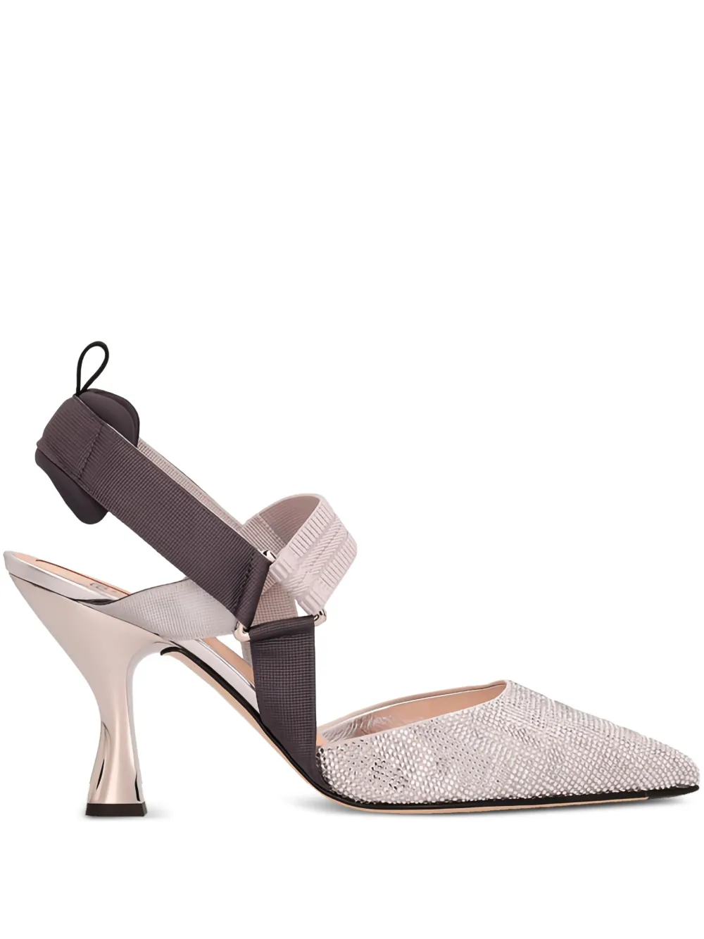FENDI 85 mm Colibrì sandalen met stras en hak Grijs