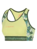 La Sportiva racer-back print sports bra - Green