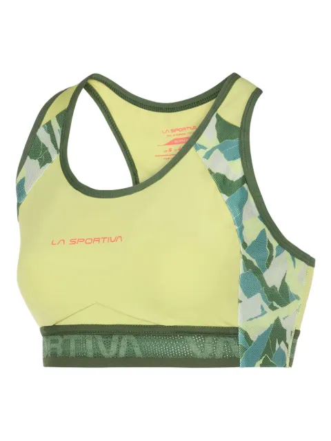 La Sportiva racer-back print sports bra